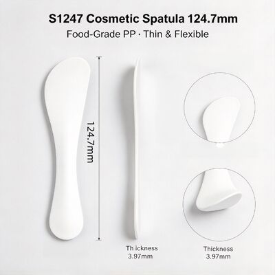 S1247 Spatule de mélange cosmétique en PP de qualité alimentaire pour salon de beauté | Idéal pour mélanger la poudre de masque et la pâte de crème de beauté. Parfait pour les salons de beauté, les studios de spa et les soins de la peau DIY à la maison. Vente en gros disponible.