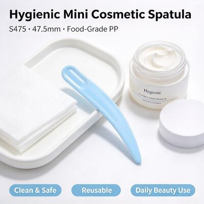 S475 47,5 mm Spatule cosmétique PP de qualité alimentaire. Gros de stock blanc. Pour extraire et appliquer de la crème pour le visage, parfaite pour les salons de beauté et les accessoires de boîtes cosmétiques.