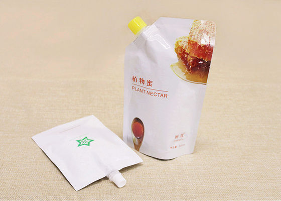 Les sacs liquides de bec de catégorie comestible, barrière élevée tiennent la poche Doypack avec le bec pour l'emballage de ketchup