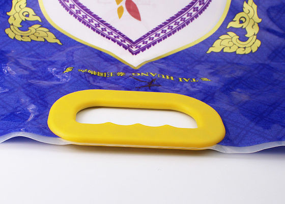 Le type détachable sachet en plastique de pp manipule multicolore emballé sur des sacs de farine de riz 5kg