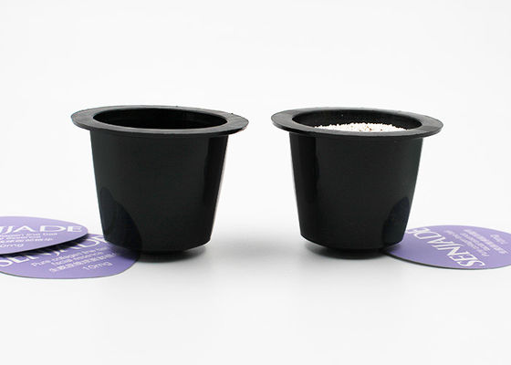 Capsules de café de Nespresso de couvercle de la soudure à chaud 6g du noir 28.5mm
