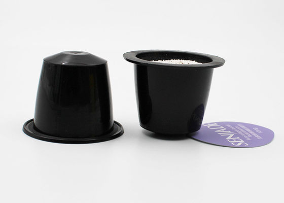 Capsules de café de Nespresso de couvercle de la soudure à chaud 6g du noir 28.5mm