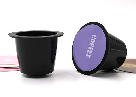 Le noir/couleur de Brown remplit la capacité 6g de capsules de cosses de machine de Nespresso avec le film de cachetage
